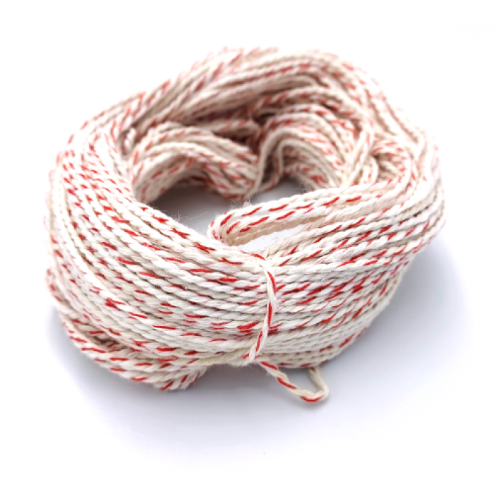 Шпагат біло-червоний 50 м